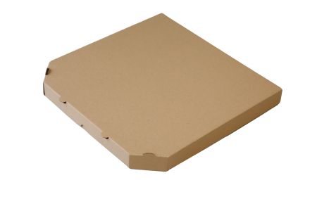 Pizzs doboz 32 cm csapott sark barna