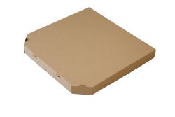  Pizzs doboz 32 cm csapott sark barna