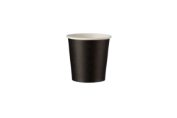  Fekete szimpla fal paprpohr 120 ml - 4oz - 50 db/ csomag